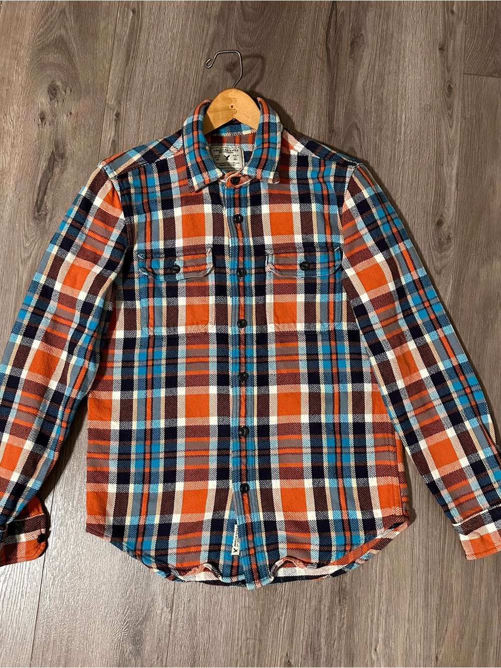 American Eagle Cotton Shirt Flannel Button Down Small